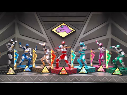 Primera Batalla con el Ranger Aqua - Batalla Megazord contra Ninja | PR Dino Super Charge