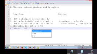 Difference Between Interface and Abstract