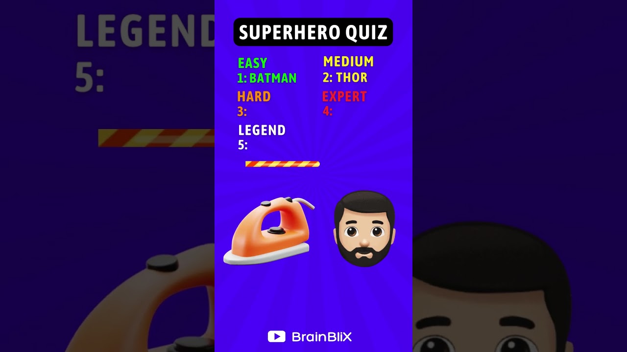 SUPERHERO QUIZ 🦸‍♂️| Easy, Medium, Hard level | Emoji Quiz