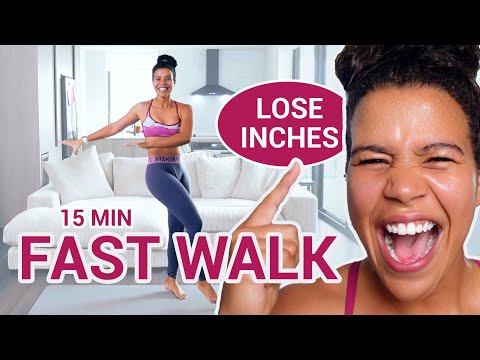 FAST Walking in 15 minutes | Fat Burning Walk at Home