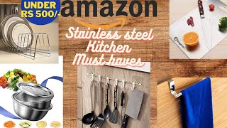 Amazon STAINLESS STELL KITCHEN MUST HAVES| UNDER 500|vnusway|