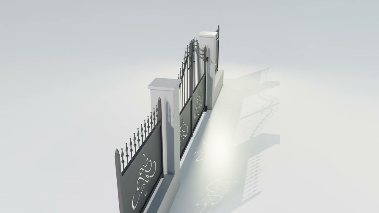 Cancello in ferro battuto 2 Modello 3D