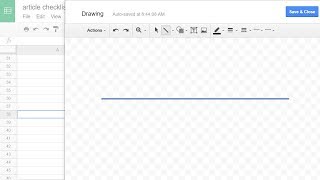 Google Sheets - How to Draw a Straight Line