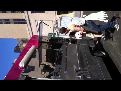 Ethan scares ice cream truck girls!