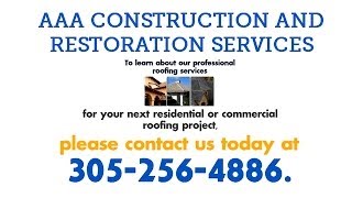 preview picture of video 'Miami Roofing Contractors: Roofing Repairs & New Roof Installations'