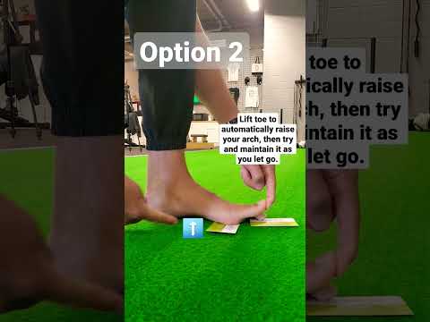 Foot strengthening, foot doming, intrinsic arch strengthening, short foot