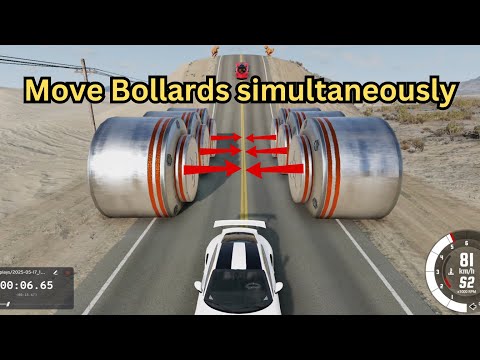 How to Extend & Retract Bollards simultaneously | BeamNG.drive