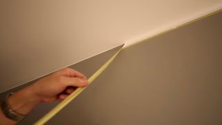 How to cut in using masking tape (wall to ceiling) How to avoid paint bleeding.