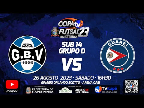 SUB14 - GRUPO D - Grêmio Bela Vista Capão Bonito  x  Prefeitura Guareí