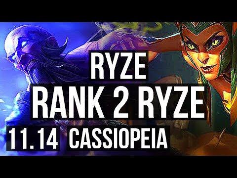 RYZE vs CASSIOPEIA (MID) | Rank 2 Ryze, 6/2/6, Rank 24 | KR Challenger | v11.14