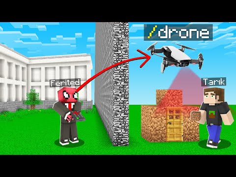 YAPI KAPIŞMALARINDA DRONE İLE TROLLEDİM - Minecraft