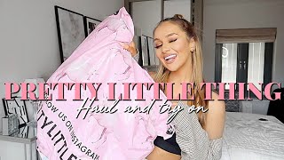 HUGE PRETTY LITTLE THING HAUL || Loungewear, Basics & Spring outfit inspo!