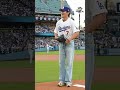 V S First Pitch Mic Drop Baseball Dodgers Btsarmy V Taehyung Mlb