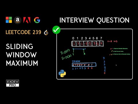 Sliding Window Maximum | LeetCode 239 | Python Solution