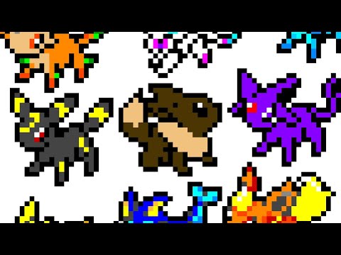 Eevee Evolutions Pixel Art Timelapse