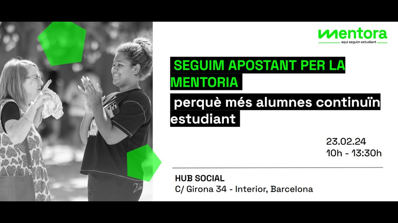 Seguim apostant per la mentoria perquè més alumnes continuïn estudiant!