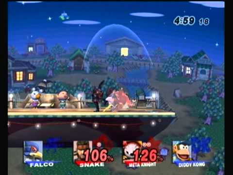 WHOBO 3: Ally (Snake) & Dojo (Meta Knight) vs. ADHD (Diddy Kong) & Shugo(Falco) LF - SSBB