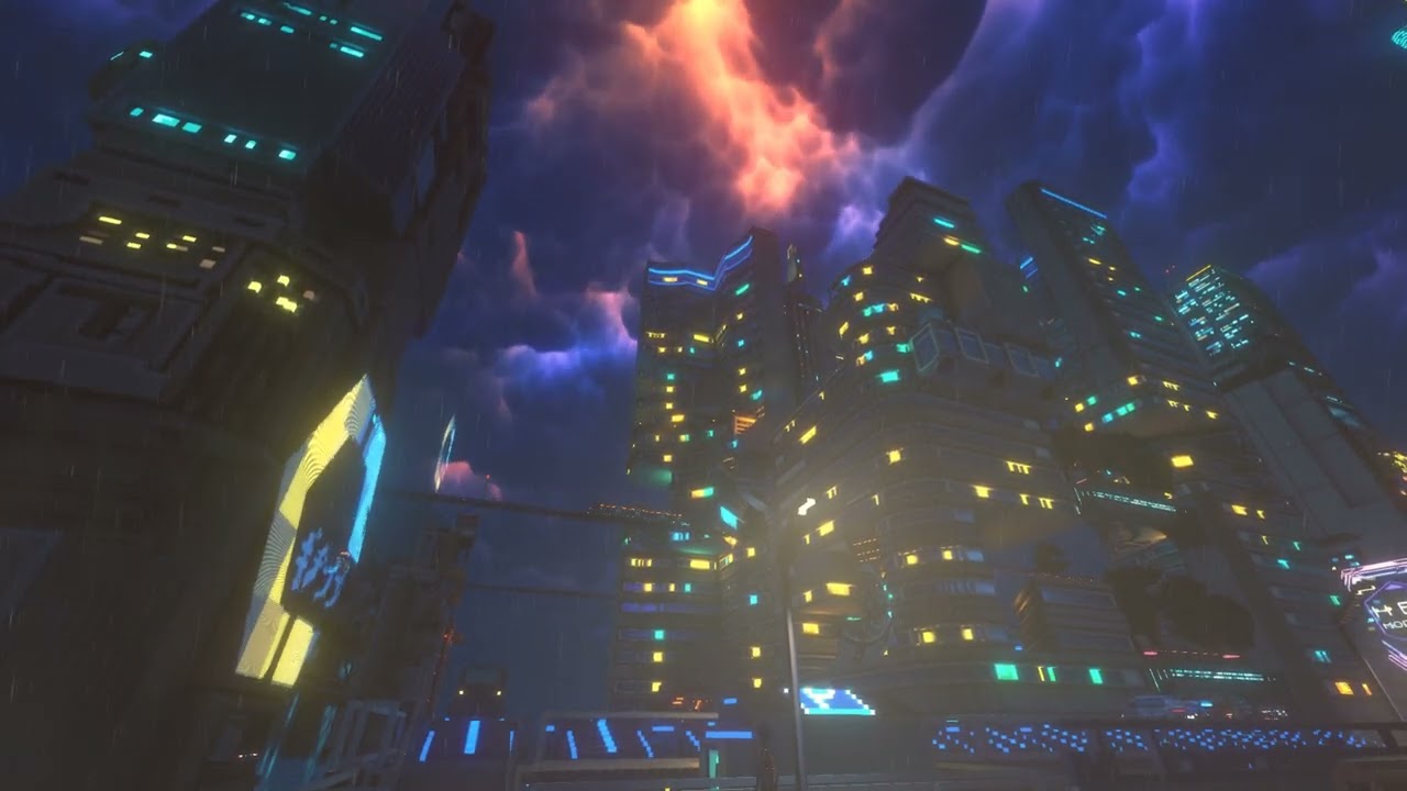 Cloudpunk Cityscape Pixel Cyberpunk Live Wallpaper HD