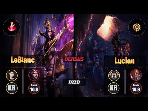 Ucal LEBLANC (Mid) [Electrocute] VS LUCIAN - Challenger KR Patch 10.8