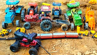 अरे बच्चों हमारे tractor को रास्ते में मिली मॉन्स्टर ट्रक ओर ट्रेन !! Vikas toys 111