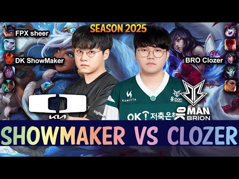 DK ShowMaker vs BRO Clozer - ShowMaker TALIYAH vs Clozer AHRI Mid - Patch 25.14 KR Ranked | lolrec
