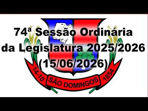 Sessão Ordinária do dia 15/06/2026 da Câmara Municipal de São Domingos-GO, às 18:00 hs