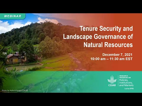 Tenure Security and Landscape Governance of Natural Resources