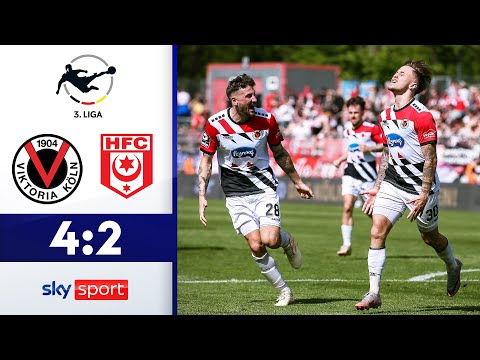 Führung binnen drei Minuten hergeschenkt! | Viktoria Köln - Hallescher FC | Highlights 3. Liga 23/24