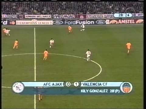 2003 March 11 Ajax Amsterdam Holland 1 Valencia Spain 1 Champions League