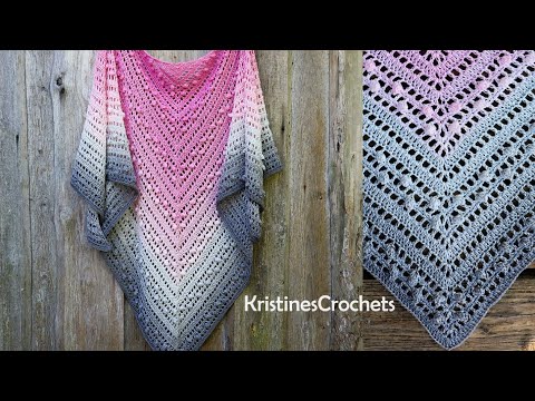 Popcorn Stitch Triangle Shawl / Scarf - Crochet Tutorial