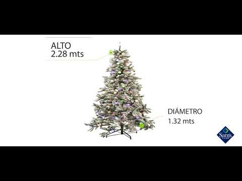 thumbnail video image 2 of Árbol Artificial Member's Mark  Confetti de 2.28 m, 2 of 5