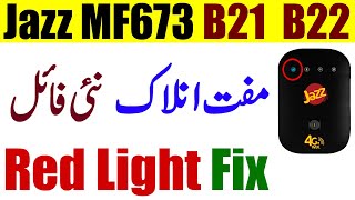 Jazz MF673 Unlock B22 | Jazz MF673 Red Light Fix | MF673 B21 Unlock mf673 red light | Jazz device
