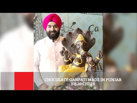 Chocolate Ganpati Made In Punjab By 20 Chefs