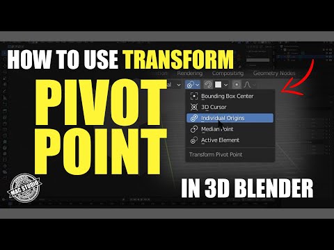 HOW TO USE THE TRANSFORM PIVOT POINT TOOL IN BLENDER | QUICK TUTORIAL
