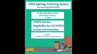FHEPS series: Eligibility for CityFHEPS in the Community
