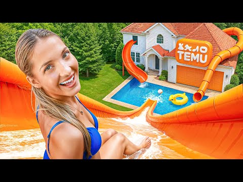 I Built A Backyard Waterpark Using Only TEMU Items!