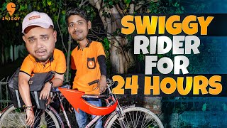 WORKING 24 HOURS as a Swiggy Rider On cycle 😳😳* फिर कुछ ऐसा हुआ * 😱⚠️