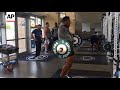 Penn State RB Saquon Barkley Shows Off In Weight Room