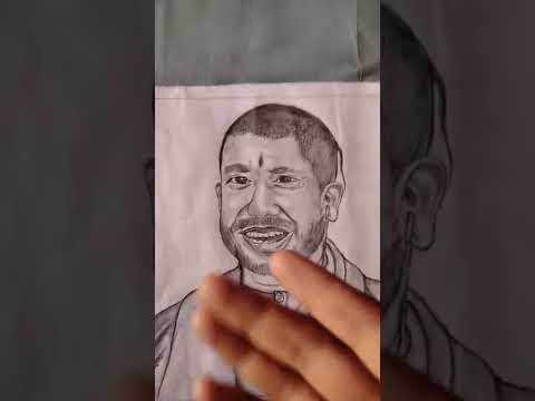 yogi adityanath ji drawing 🙏🙏#shorts