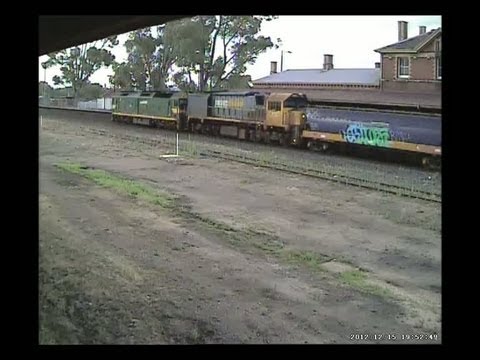 Stawell Station Cam 15th - 16th dec 2012 All trains 6pm - 6am
