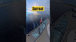 Walking over the glass bridge on MSC World Europa