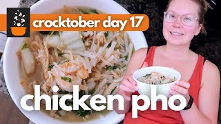 Crocktober Day 17: High-Protein, Low-Calorie Chicken Pho | Healthy Slow Cooker Vietnamese Soup