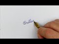 How To Write Brilliance And Growth In English Cursive Handwriting Practice