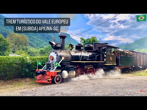 Partida e chegada do Trem Turístico do Vale Europeu em (Subida)- Apiúna-SC
