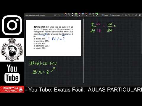 🎯 13- QUESTÕES DE MATEMÁTICA PARA CONCURSOS (IBADE- 2020) - (CONJUNTOS).
