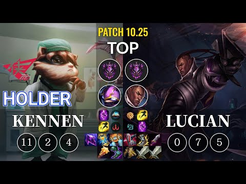 RW Holder Kennen vs Lucian Top - KR Patch 10.25