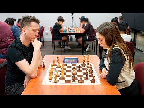 GM Oleksandr Bortnyk vs WGM Dina Belenkaya!