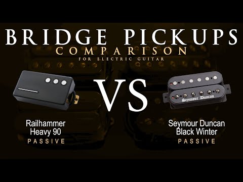 Railhammer HEAVY 90 vs Seymour Duncan BLACK WINTER - Bridge Guitar Pickup Comparison Tone Demo