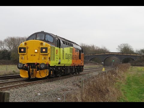 Colas Rail Freight 37099 'Merl Evans' - 0Z38 Route Learner, Stenson (Derby) 03/01/19.