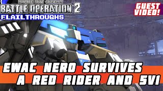 Gundam Battle Operation 2 Guest Video! EWAC Nero Outfights A Red Rider And Survives A 5v1 Chase